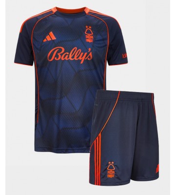 Nottingham Forest Douglas Luiz #12 Tredjetrøje Børn 2025-26 Kortærmet (+ Korte bukser)